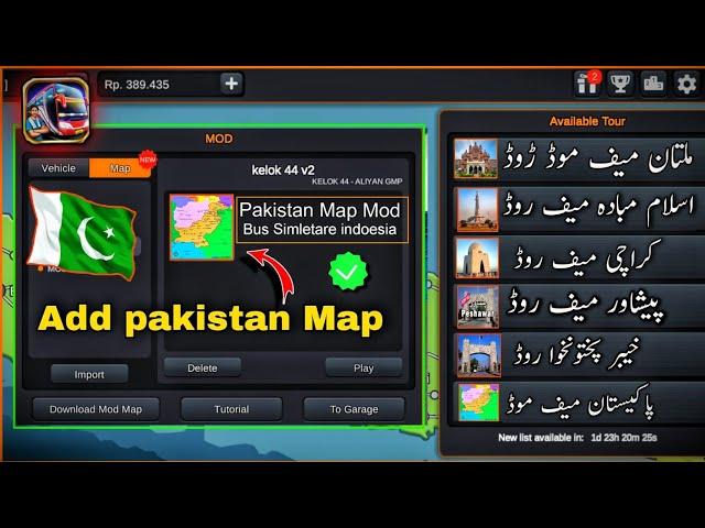 how to download pakistan map in bus simulator indonesia 