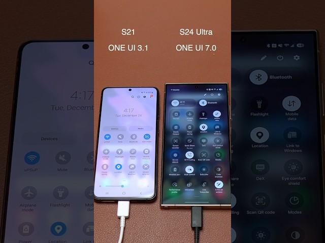 Galaxy S24 Ultra vs Galaxy S21 One UI 7.0 or One UI 3.1