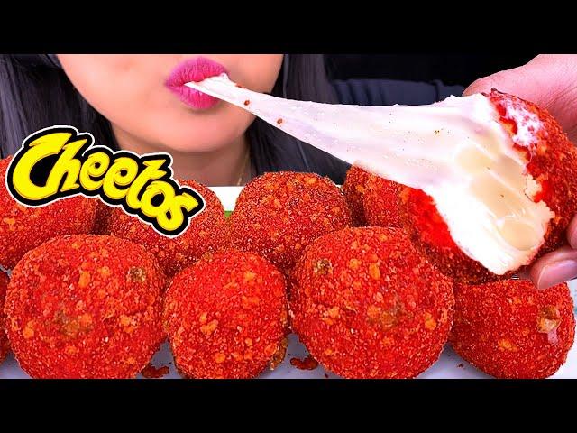 ASMR Hot Cheetos MOZZARELLA CHEESE BALLS & BOBA TEA (ASMR Eating Show) *NO TALKING* | ASMR Phan