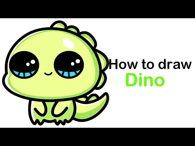 How to draw a dino easy step by step