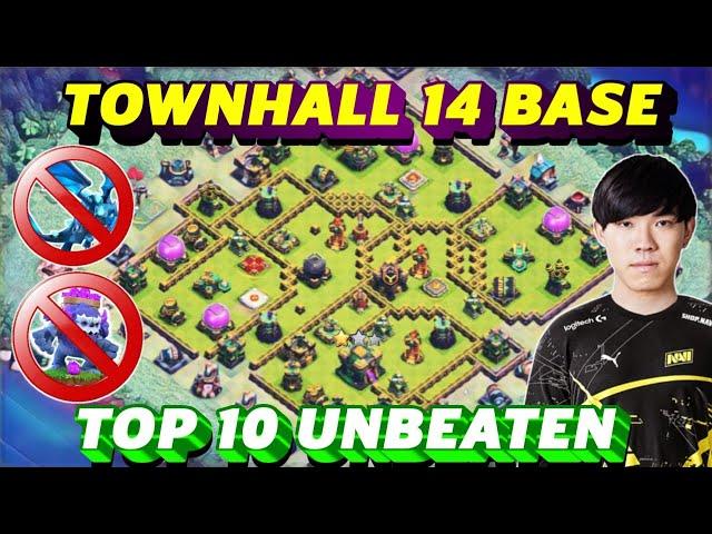 TOP 10 BEST TH14 TROPHY BASE ANTI 2 STAR WITH LINK AND REPLAY || TH14 BASE AFTER UPDATE SEPT 2024