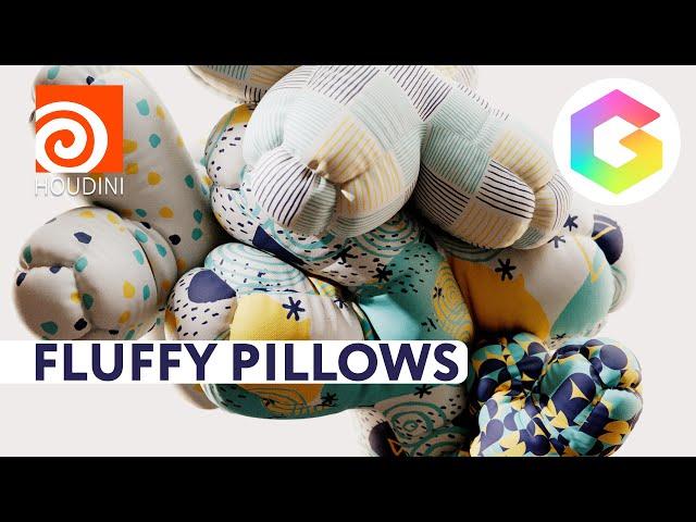 Houdini Tutorial - Fluffy Pillow Simulation with Vellum