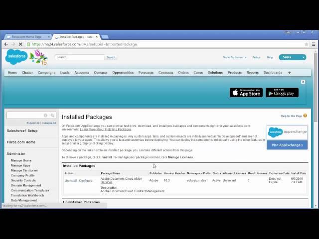 Installing eSign services in Salesforce | Adobe Acrobat