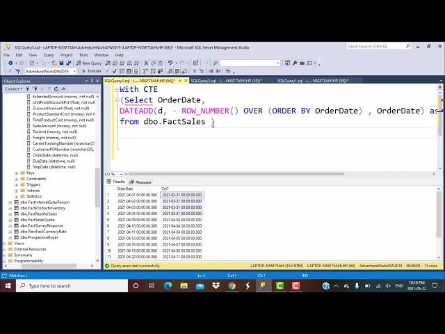 SQL tutorial | How to find n consecutive date records | Sales for at least n consecutive days.