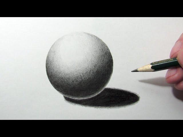 Cómo dibujar una esfera realista a lápiz