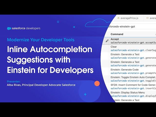 Inline Autocompletion Suggestions with Einstein for Developers | Modernize your Developer Tools