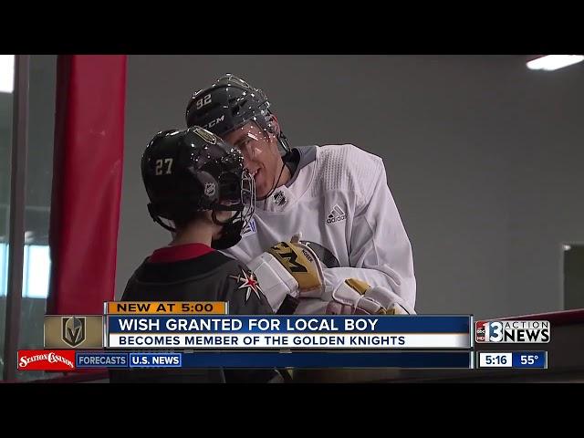 Wish granted for boy who wanted to be a hockey player