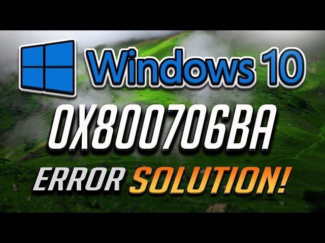 Fix Windows Update Error 0x800706ba in Windows 10 [3 Solutions] 2024