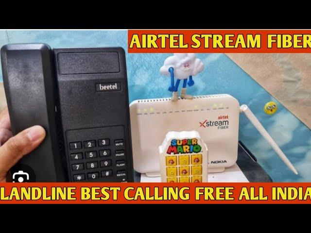 Airtel livestream fiber Landline connection | Broadband wifi free unlimited calls 2023 hindi