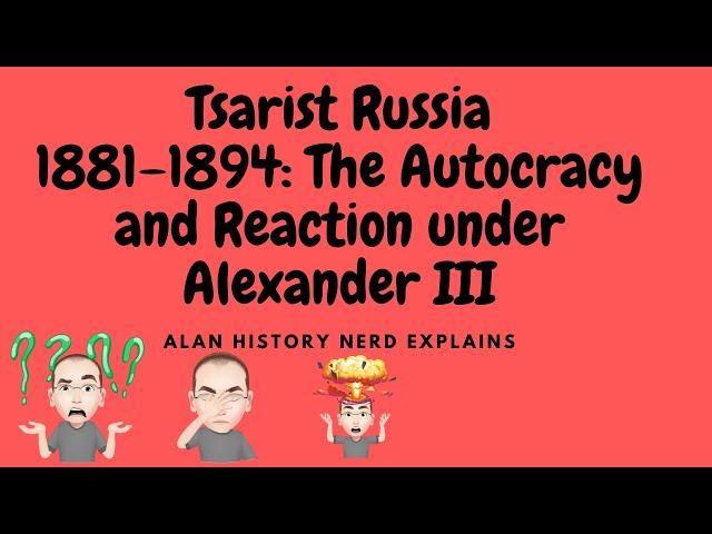 Tsarist Russia Autocracy and Reaction Alexander III