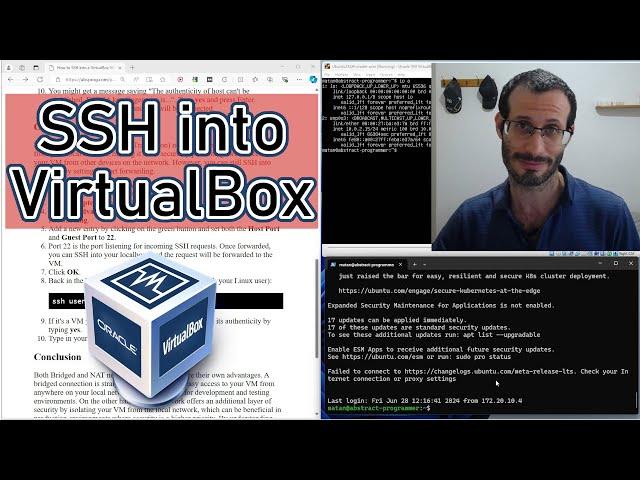 How to SSH into a VirtualBox machine (NAT/Bridged)