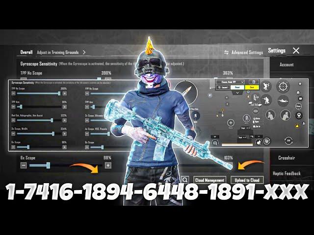 NEW UPDATE 3.4BEST SENSITIVITY CODE + CONTROL SETTINGS BGMI/PUBG MOBILE