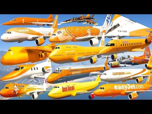 GTA V: Best Every Orange Airplanes Best Extreme Longer Crash and Fail Compilation