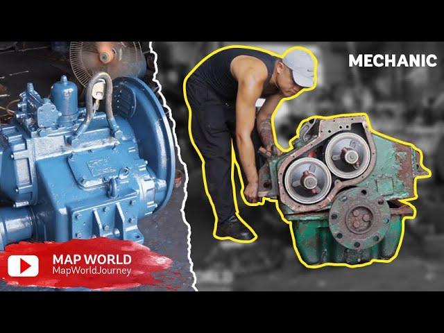 Restoration Of Engine Gearbox 135A - How To Repair | Mechanic VietNam