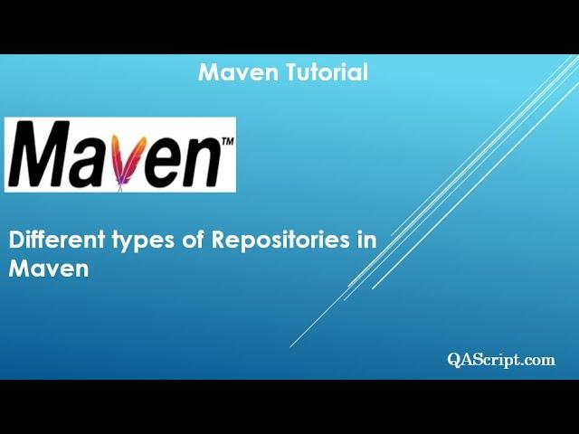 Maven Tutorial -  Different types of Repositories in Maven