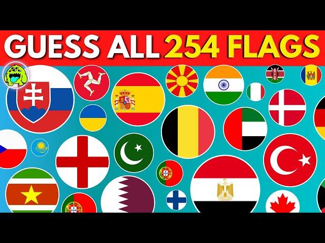 Guess ALL The 254 Flags In The World   THE ULTIMATE FLAG QUIZ