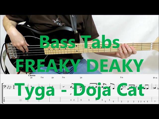 Tyga, Doja Cat - Freaky Deaky (BASS COVER TABS)