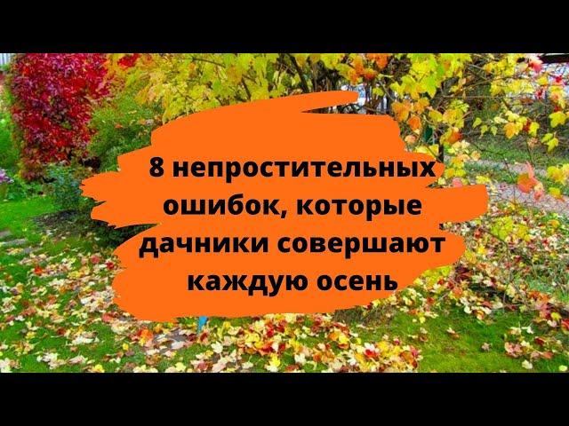 8 непростительных ошибок, которые вы совершаете каждую осень