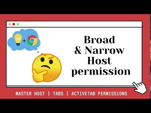 Chrome Extension Host permissions: Chrome Extension Tutorial