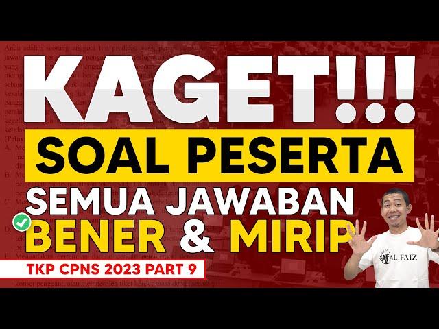 SOAL CPNS 2023 TKP YANG KELUAR DI TES