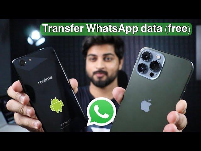 Transfer WhatsApp Data (Free) android to iPhone by move to iOS app without pc | Mohit Balani