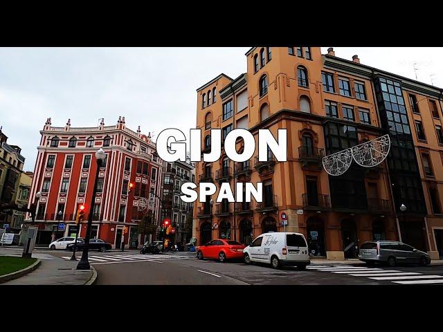 Gijon, Spain - Driving Tour 4K