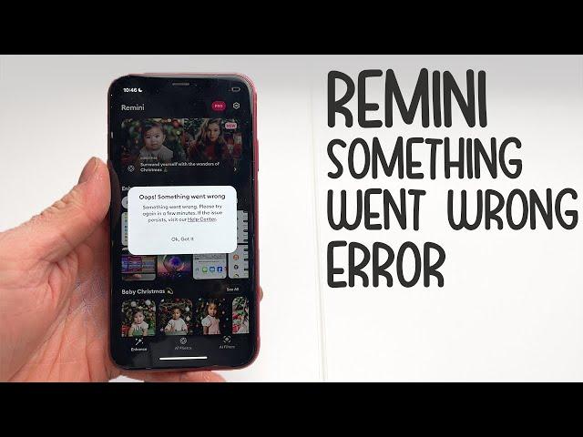 How To Fix Remini Something Went Wrong Error