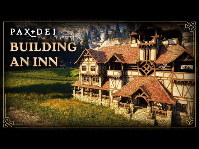 Pax Dei | Building the Four Corners Innkeep (Part 1 - Foundation, Roofs, Walls & Wood Beams)