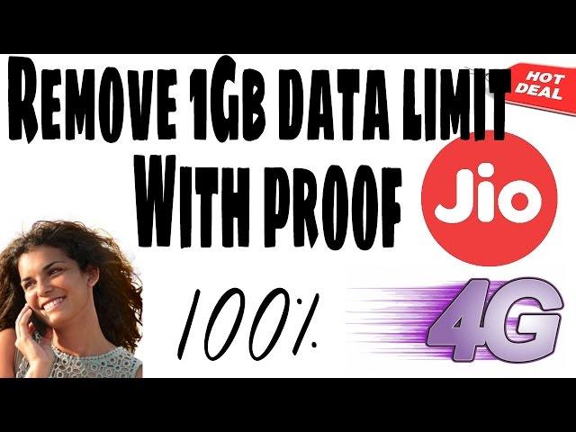 Jio remove 1GB speed limit with proof happy new year offer.