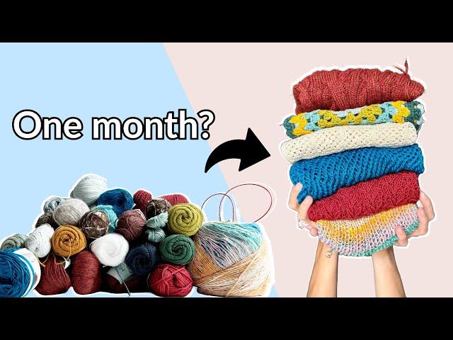 Trying to bust my yarn stash in one month!