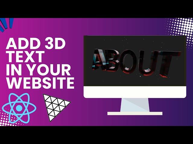 Glossy 3D text in React three fiber tutorial | Threejs