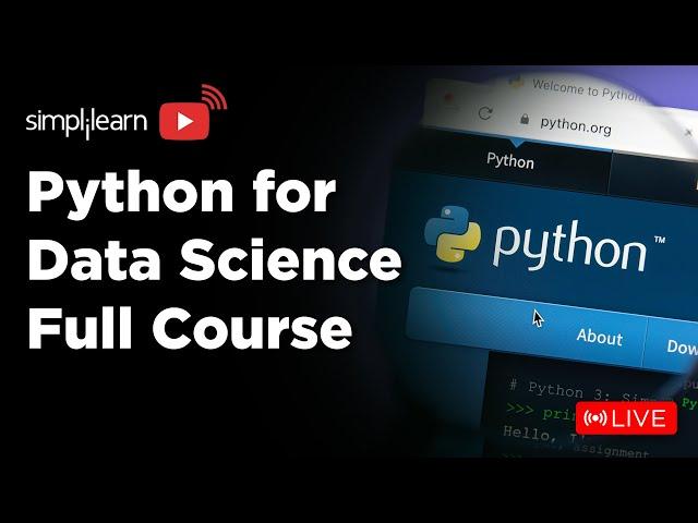 Python Data Science Full Course | Data Science With Python Tutorial for Beginners | Simplilearn