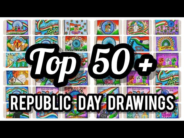 Republic Day Drawing Easy Steps / Republic Day Poster / How To Draw Republic Day Drawing