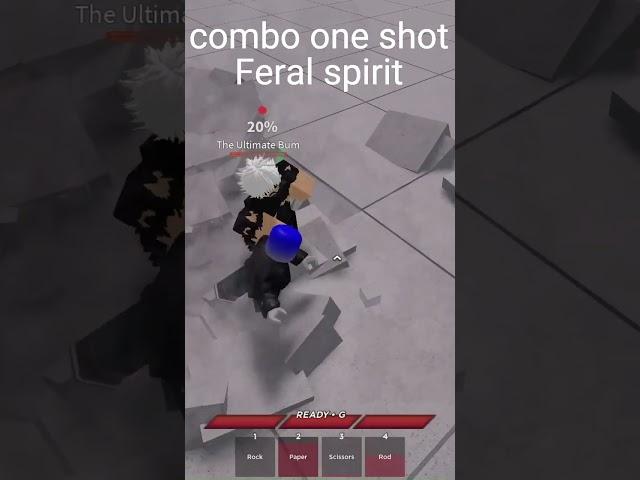 one shot combo Feral spirit ultimete battlegrounds  #battleground  #roblox #short #shorts