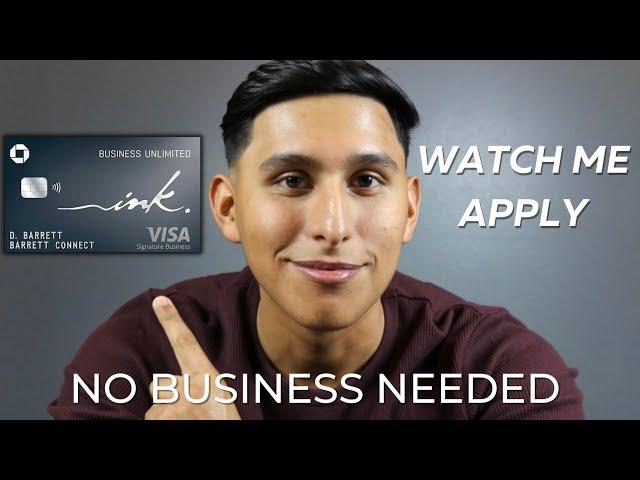 Chase Ink Business Unlimited | Watch Me Apply! (No Business Needed) 2023