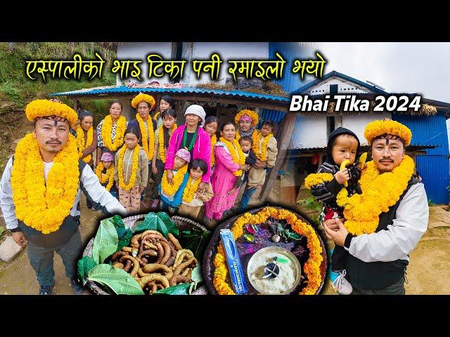 First Time Celebrating "Bhai Tika" Festival with Sano Dima & Saya Hang || Tihar Festival #tiharvlog