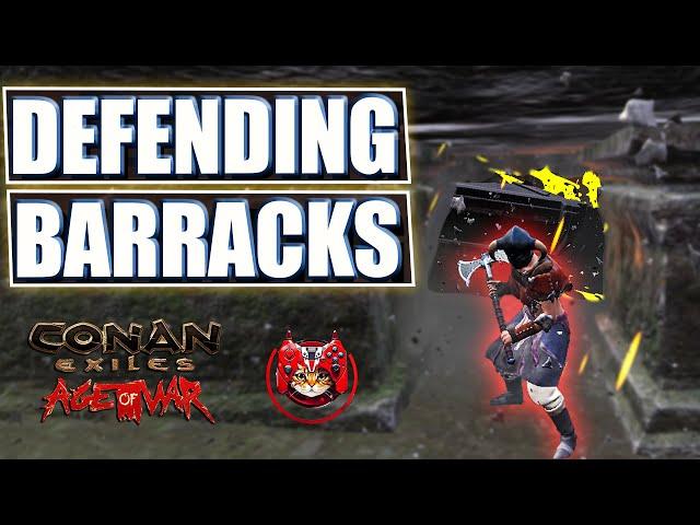 Barracks Duo Defense Tactics Against Strong Clan Raid | Raid & Pvp Tips Conan Exiles Age Of War 2024