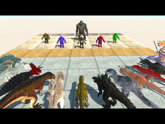 All T REX TEAM AGAINST MUTANT PRIMATES - Animal Revolt Battle Simulator