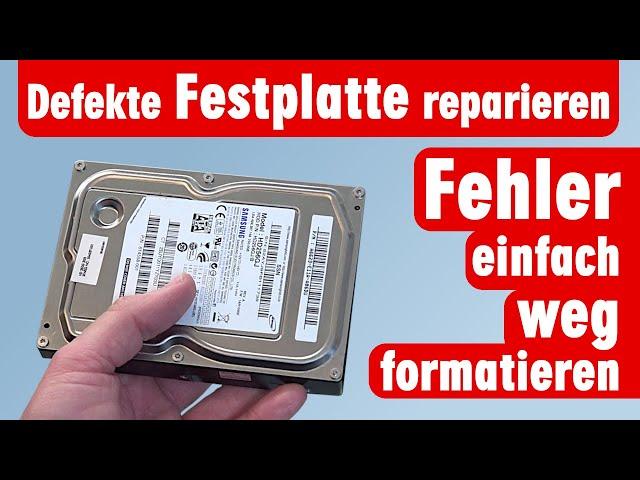 Festplatte reparieren - Defekte einfach wegformatieren - Low Level Format und Chkdsk mit Windows