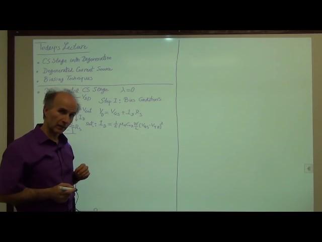 Razavi Electronics 1, Lec 38, Common-Source Stage with Degeneration