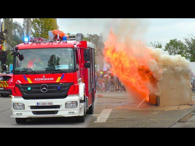 BRAND DEMONSTRATIE | Brandweer Lier in actie om uitslaande brand te blussen tijdens opendeurdag!