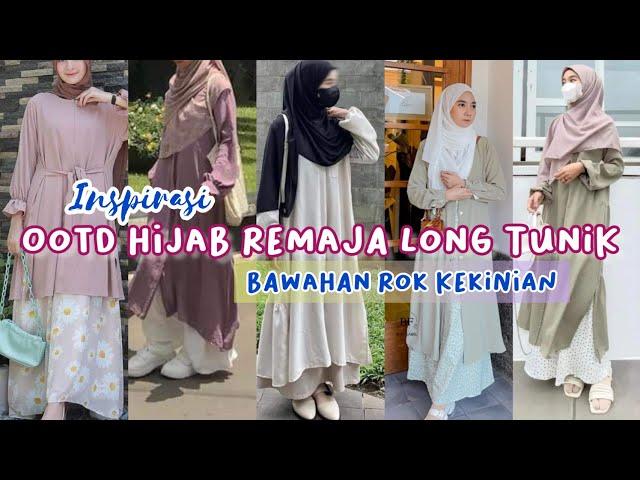 Long Tunik bawahan Rok Kekinian ocok untuk Bukber, Ngabuburit Ramadhan