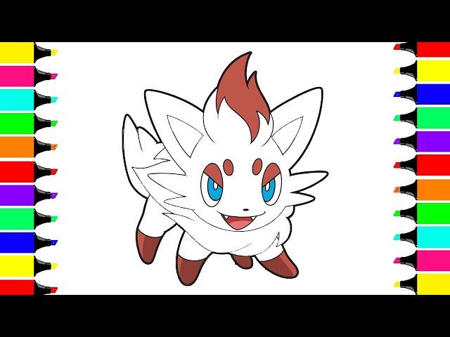 How to draw Pokemon - Zorua || Zorua Pokemon drawing