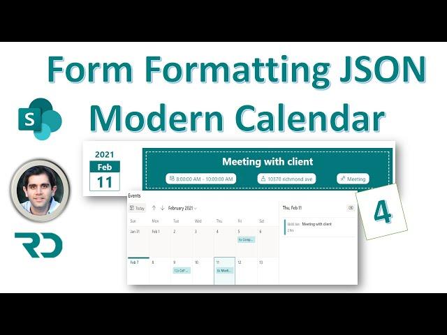 SharePoint Modern Calendar with Form Formatting JSON