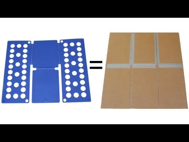 Shirt Folding Board Made from Cardboard and Duct Tape