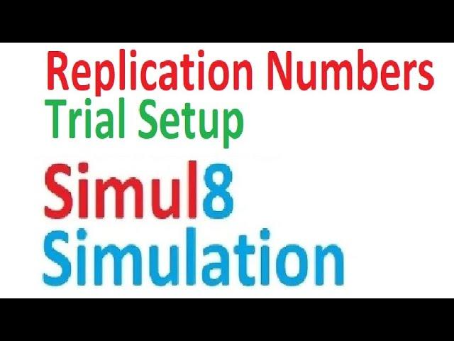 Replication Number Simul8 Simulation Trial Setup, Number of Runs 95% confidence Interval