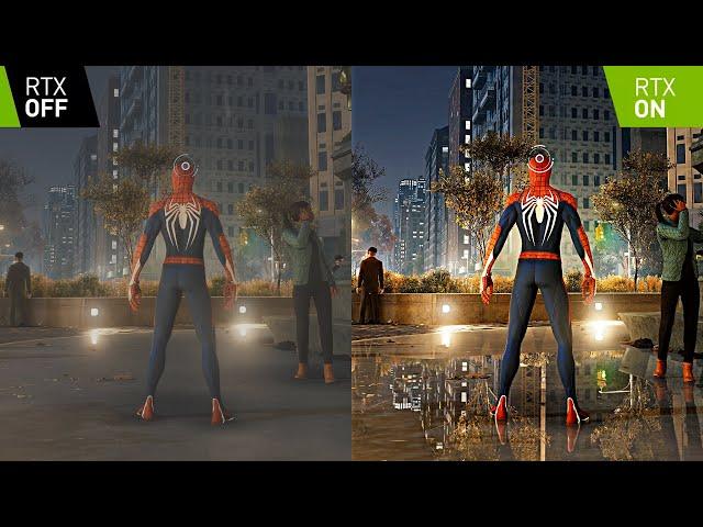 Spider-Man Remastered ►RTX OFF vs RTX ON Max Settings Ray Tracing Comparison RTX 3090 Ti PC Gameplay