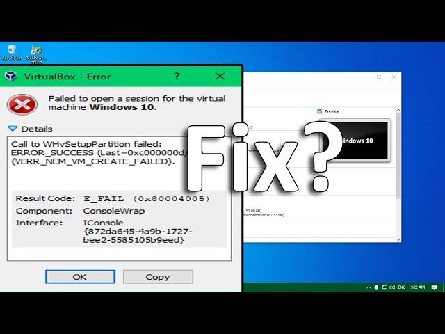 How To Fix Failed To Open a Session for the Virtual Machine Windows 10