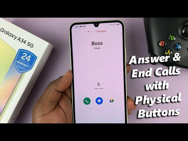 How To Answer and End Calls Using Physical Buttons On Samsung Galaxy A34 5G