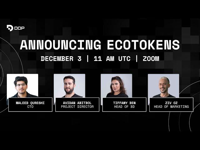 Announcing EcoTokens & the Future of DOP